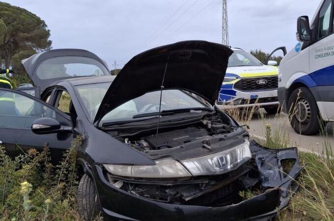Cádiz.-Sucesos.- Fallece un conductor en un choque múltiple con tres vehículos implicados en la carretera del Colorado