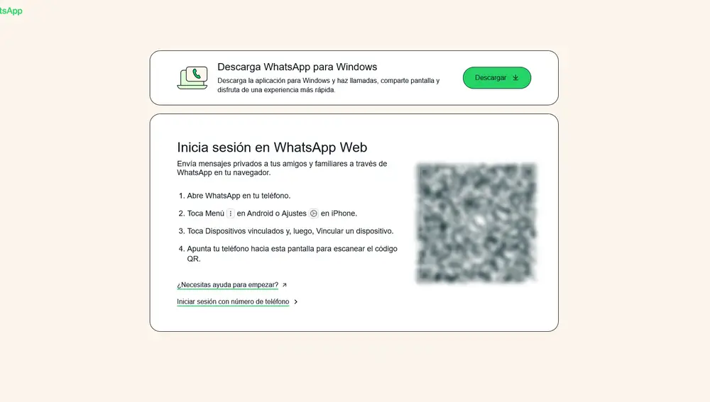 Cómo entrar en WhatsApp Web