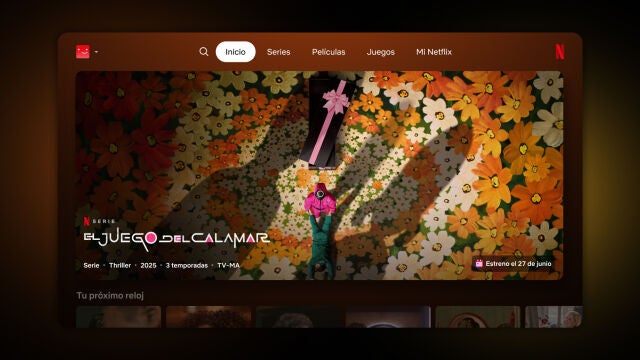 La nueva interfaz de inicio de Netflix en TV