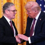 El "premier" británico, Keir Starmer, y el presidente de EE UU, Donald Trump