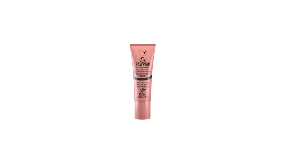 Tinted peach pink balm.