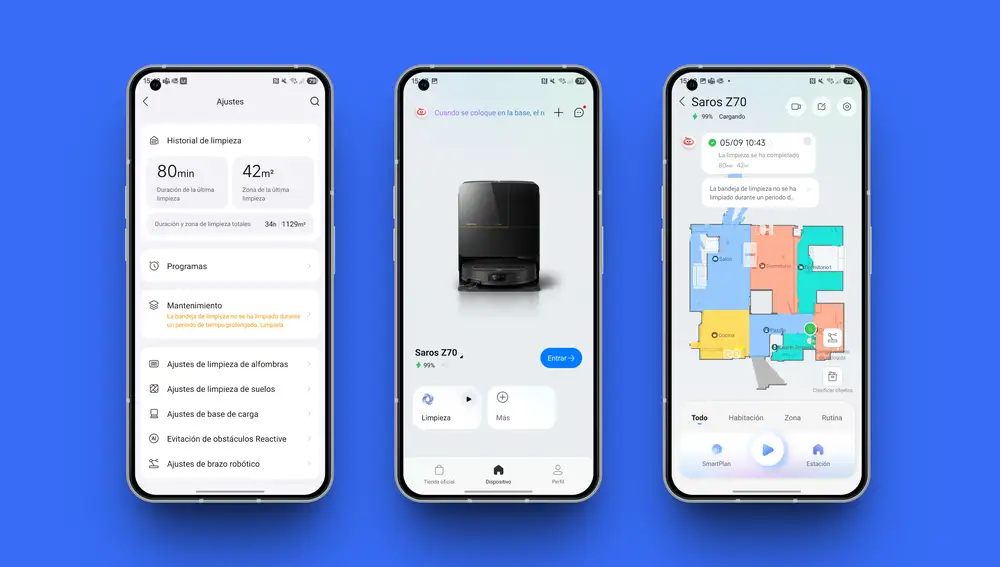 Funciones de la app de Roborock