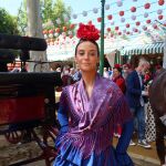 Victoria Federica con el traje de gitana en la Feria de Sevilla de 2025