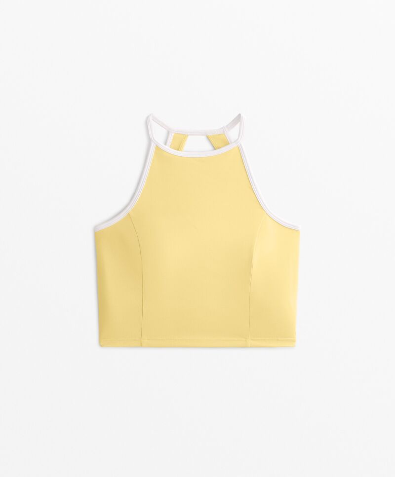 Tank top comfortlux cuello halter piping.