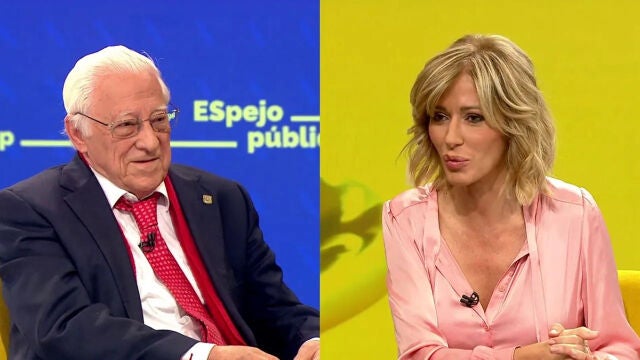 El padre Ángel en una visita previa a 'Espejo Público'
