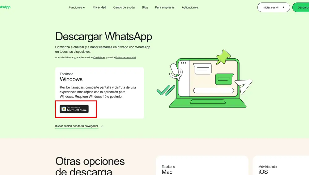 Así debes descargar WhatsApp para Windows