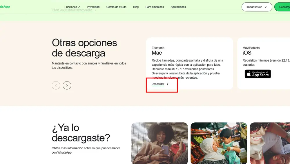 Descargar WhatsApp para Mac también es sencillo
