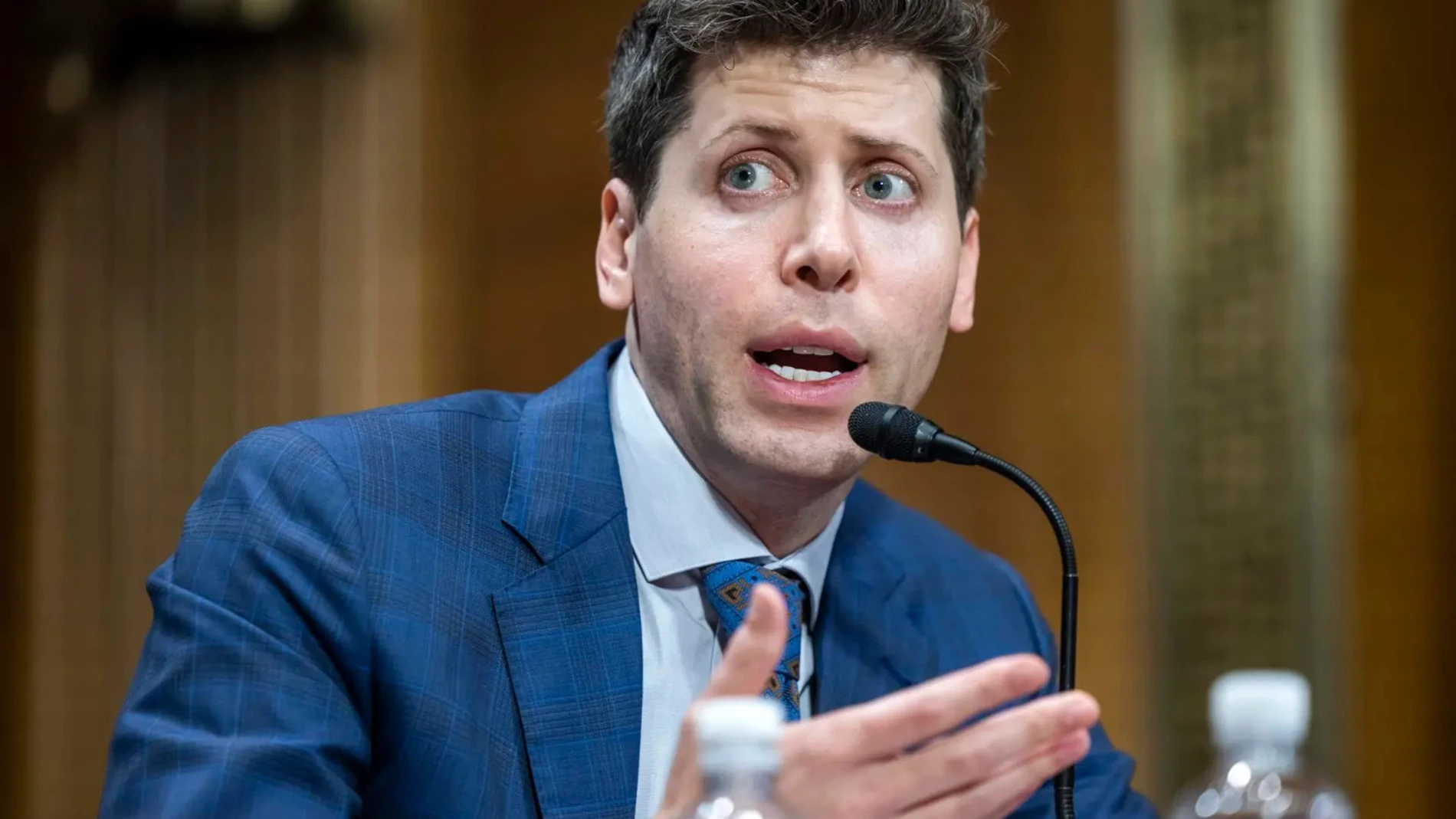 Sam Altman durante su comparecencia en el Senado de EE. UU.