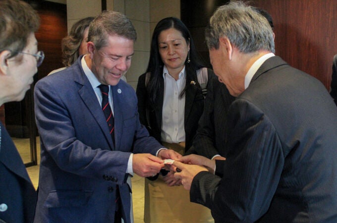 El presidente de Castilla-La Mancha, Emiliano García-Page, se reúne en Tokio (Japón), con los responsables de la compañía ´Japan Trade Bureau´ 