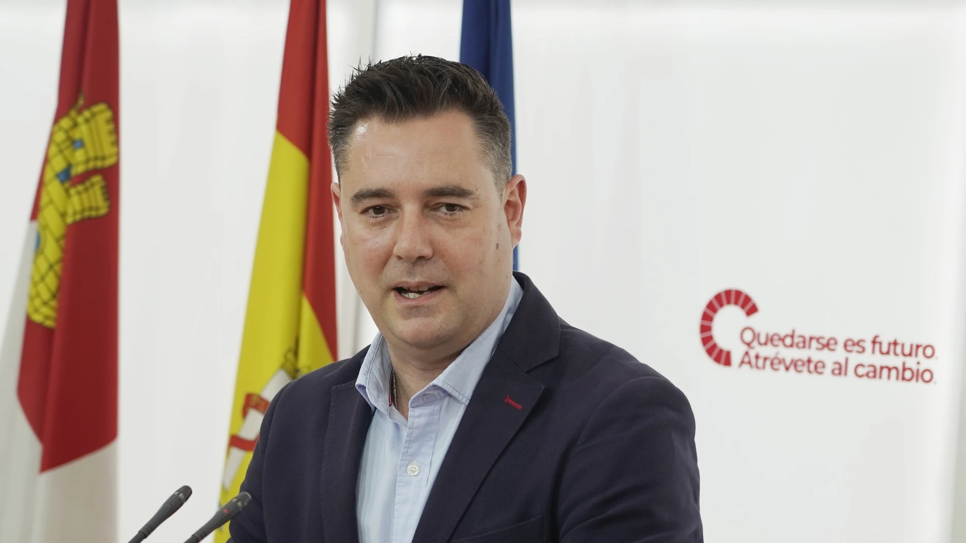 Daniel de la Rosa, secretario de organización del PSOE de Castilla y León, da cuenta de la conferencia sectorial de cultura que celebran este sábado en Segovia
