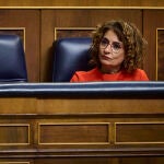 María Jesús Montero en un pleno, en el Congreso de los Diputados. 