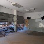 IES Alameda de Utiel después de la limpieza tras la dana pero previo a su reconstrucción