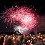 Fuegos artificiales en San Isidro.