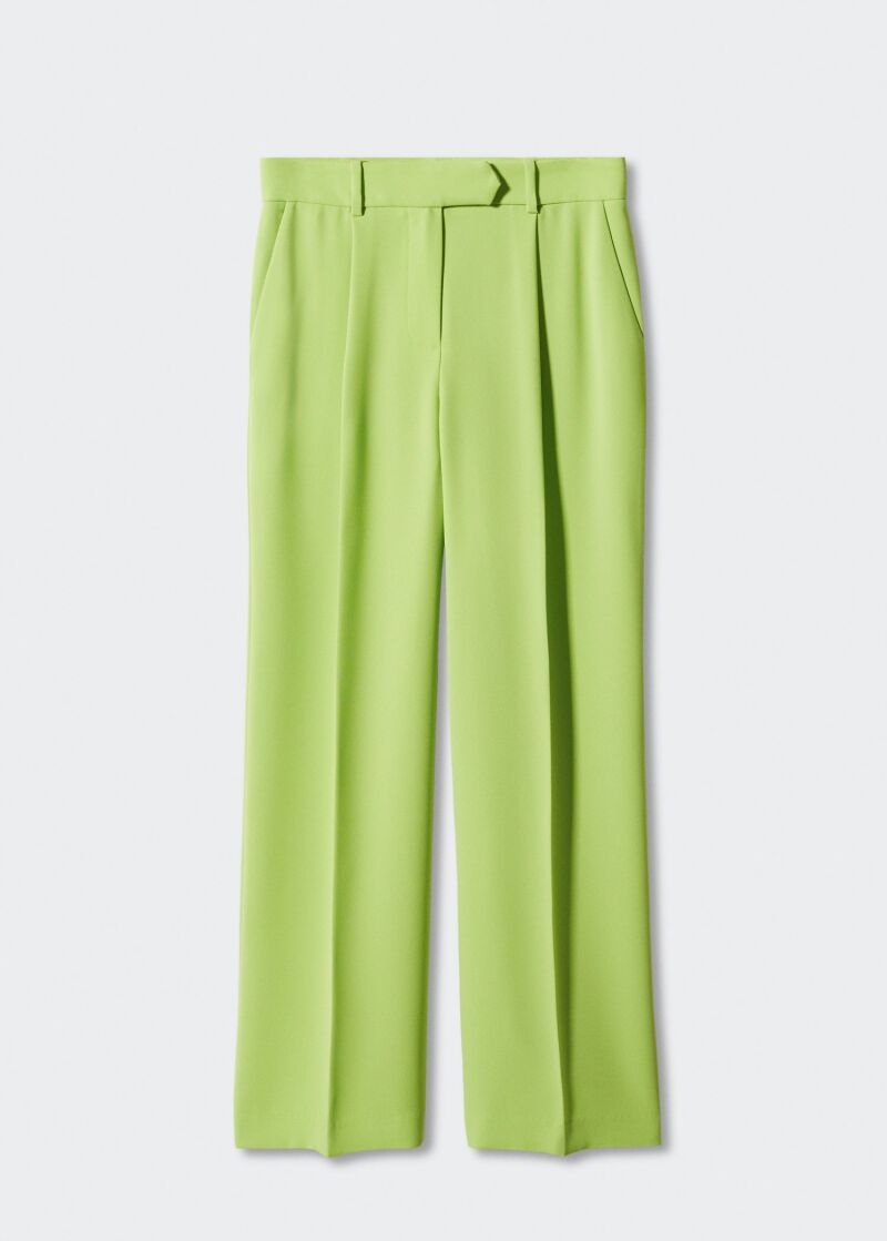 Pantalones rectos.