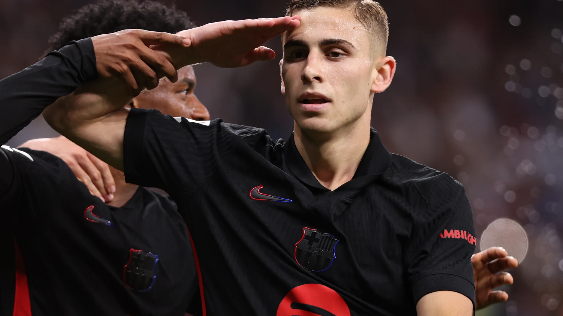 Fermin Lopez of FC Barcelona celebrates a goal during the Spanish league, La Liga EA Sports, football match played between RCD Espanyol and FC Barcelona at RCDE Stadium on May 15, 2025 in Cornella, Barcelona, Spain. AFP7 15/05/2025 ONLY FOR USE IN SPAIN