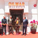Gonzalo Martín, Jesús Gil Marín, María Presentación Aguilera y Manuel Marrón durante la inauguración