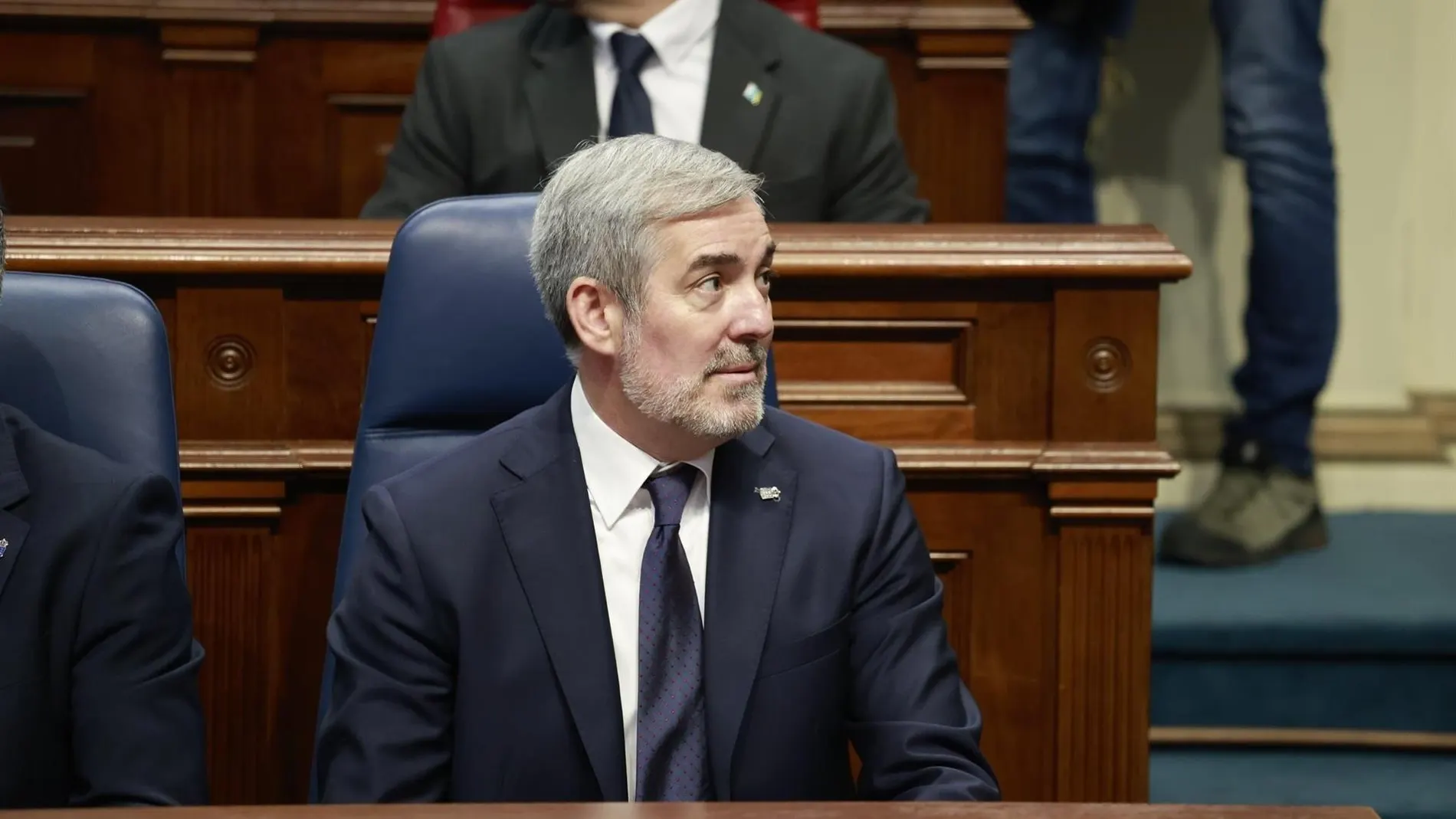 Fernando Clavijo en el Parlamento regional