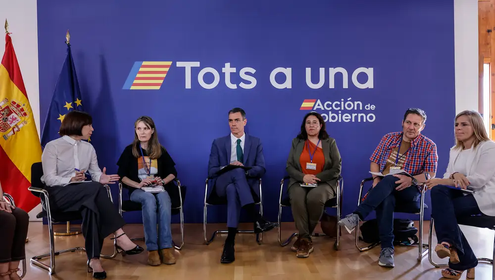 Sánchez se reúne en Valencia con las asociaciones de víctimas de la dana
