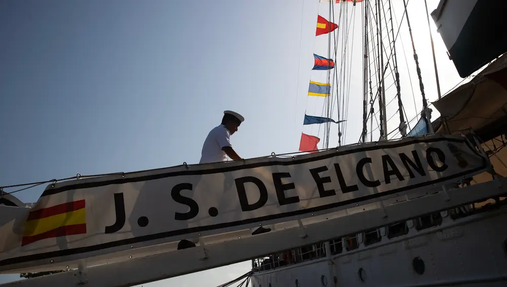 El Juan Sebastián de Elcano llega a Santo Domingo con la princesa Leonor a bordo