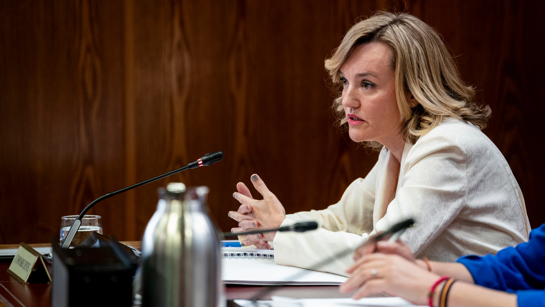 La ministra de Educación, Formación Profesional y Deportes, Pilar Alegría, comparece en la Comisión de Investigación sobre el caso Koldo, en el Senado, a 22 de mayo de 2025, en Madrid (España). En la sesión, Alegría ha informado sobre su gestión cuando era la delegada del Gobierno en Aragón en relación a la supuesta fiesta del exministro de Transportes José Luis Ábalos en el Parador de Teruel una noche en la que ella se alojó en el mismo establecimiento. 22 MAYO 2025 A. Pérez Meca / Europa ...