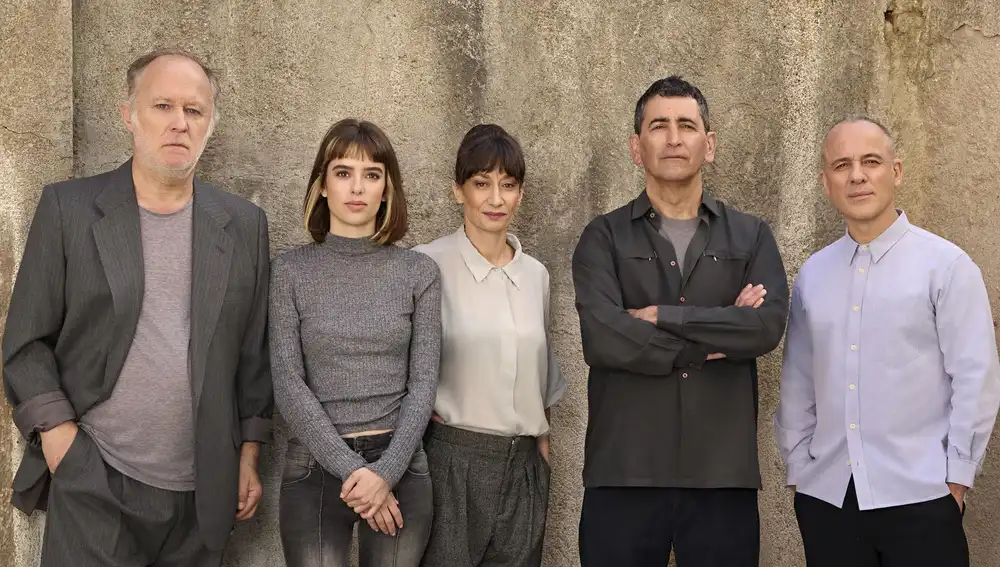 De izquierda a derecha, Luis Bermejo, Alba Planas, Natalia Hernández, Juan Mayorga y Javier Gutiérrez