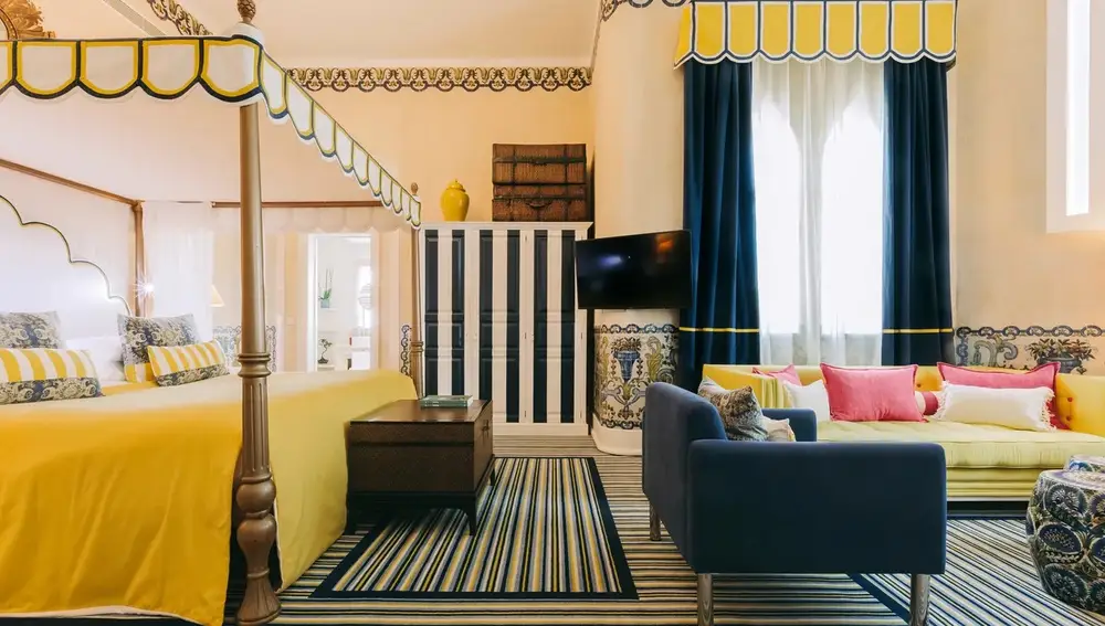 Detalle de una de sus amplias habitaciones
