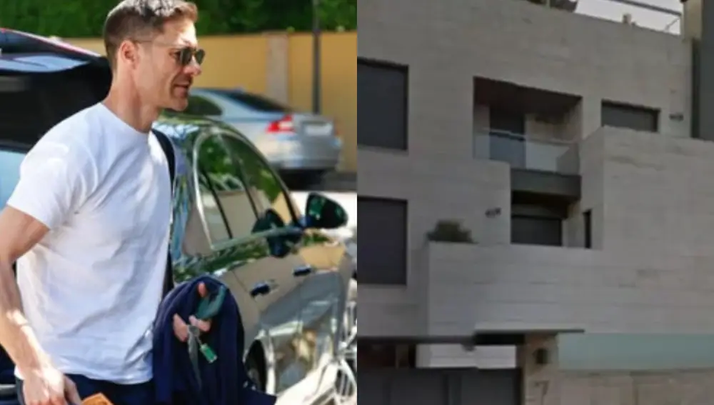 Xabi Alonso, a su llegada a su vivienda en el corazón de Madrid