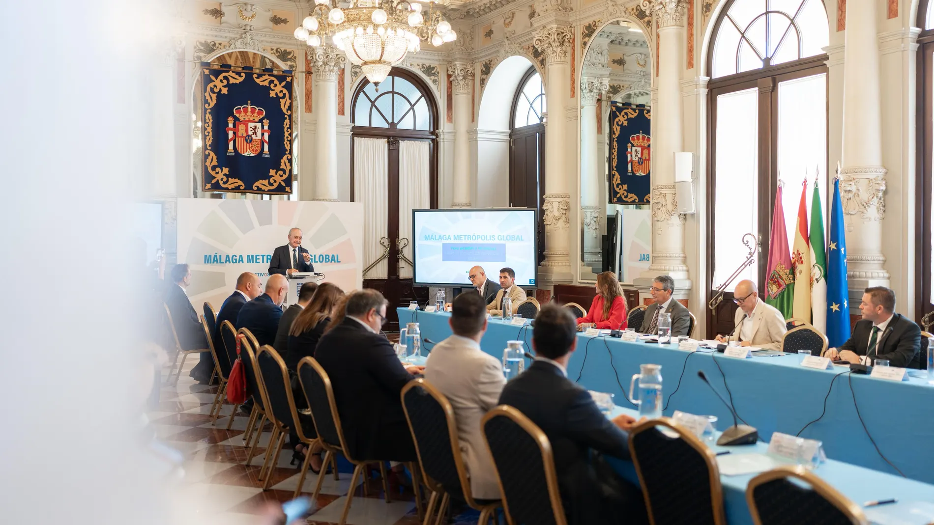 El alcalde de Málaga, Francisco de la Torre, interviene en el marco del Foro Málaga Metrópolis Global