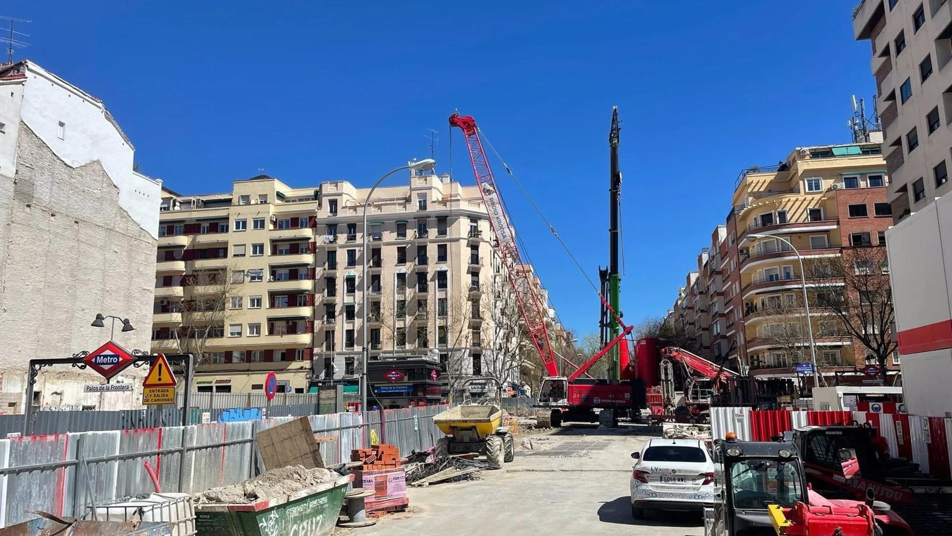 El tráfico rodado en el Paseo de las Delicias se reabrirá este viernes de forma parcial tras el avance de obras de L11