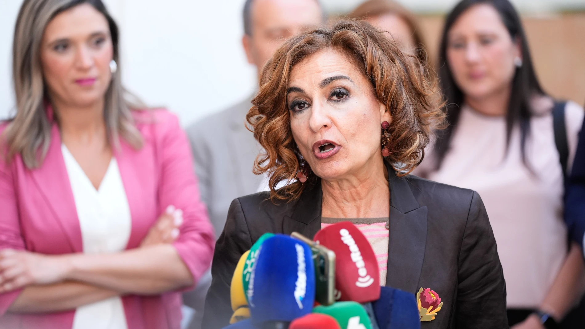 La vicepresidenta primera del Gobierno, María Jesús Montero, en el Parlamento andaluz