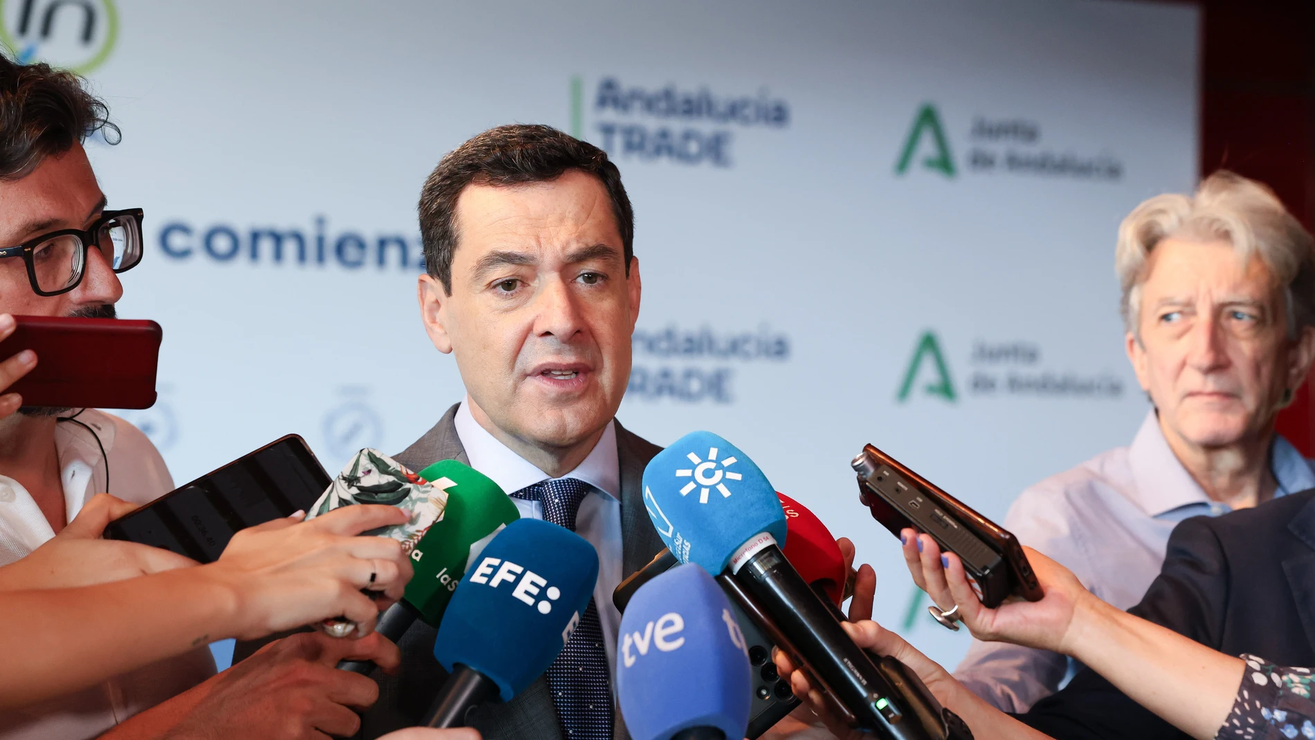 El presidente de la Junta de Andalucía, Juanma Moreno
