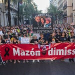 Manifestación para pedir la dimisión de Mazón en Valencia