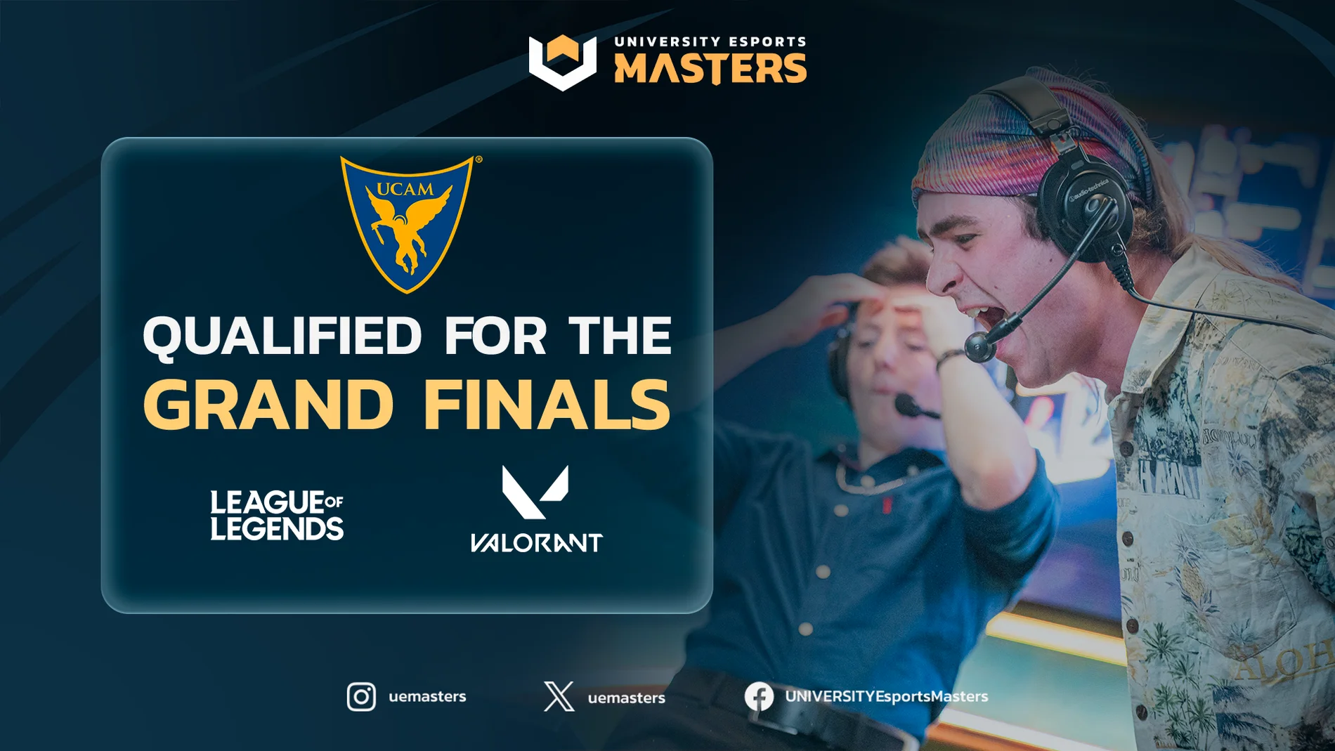 Los equipos de UCAM University Esports se han clasificado para la final en los juegos League of Legends y VALORANT