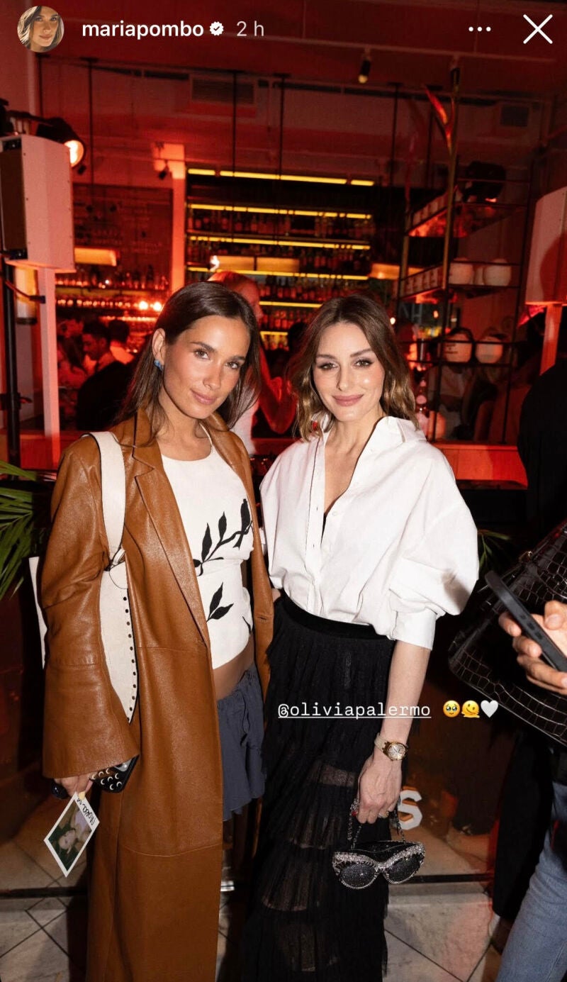 María Pombo junto a Olivia Palermo en Nueva York.