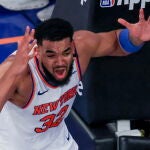 Karl Anthony Towns, en pleno quinto partido ante los Pacers