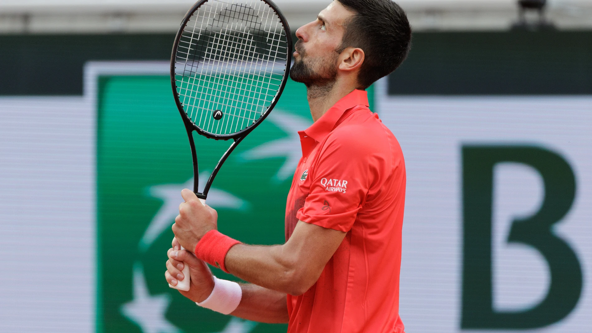 Novak Djokovic of Serbia during the Roland-Garros 2025, French Open, Grand Slam tennis tournament on 29 May 2025 at Roland-Garros stadium in Paris, France - Photo Tnani Badreddine / DPPI AFP7 29/05/2025 ONLY FOR USE IN SPAIN