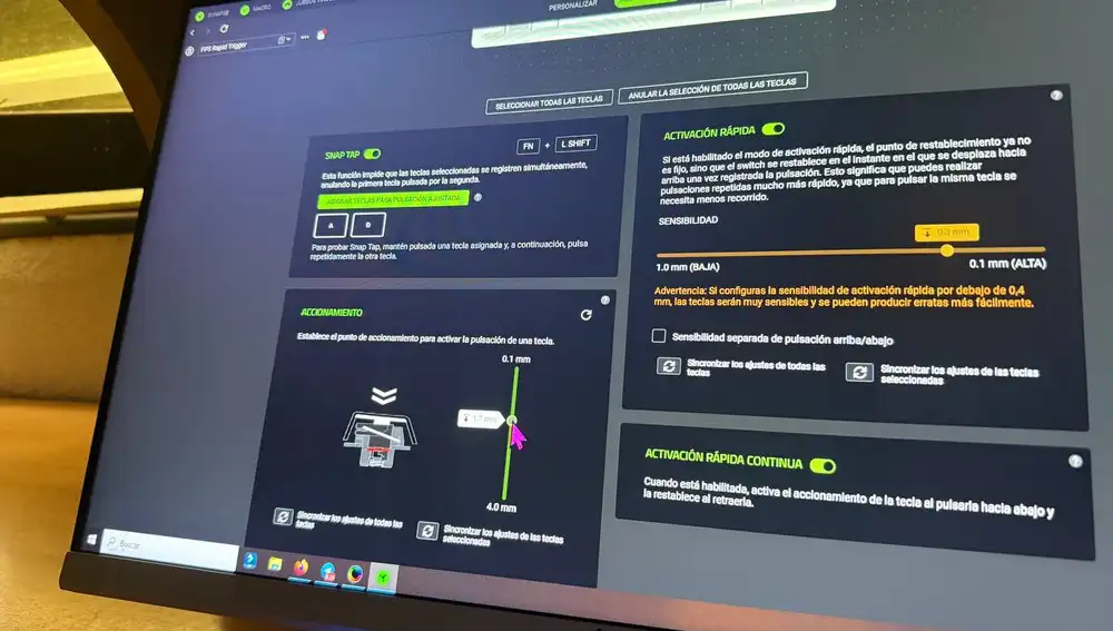 En Synapse puedes cambiar lo que quieras