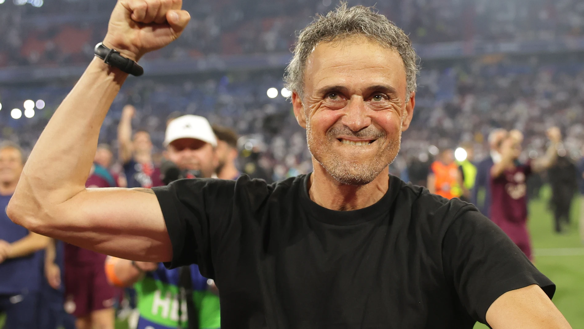 Munich (Germany), 31/05/2025.- Head coach Luis Enrique of PSG celebrates after winning the UEFA Champions League final between Paris Saint-Germain and Internazionale Milano, in Munich, Germany 31 May 2025. (Liga de Campeones, Alemania) EFE/EPA/CHRISTOPHER NEUNDORF