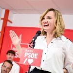 La secretaria general del pSOE Aragón, Pilar Alegría, este sñabado en Monzón