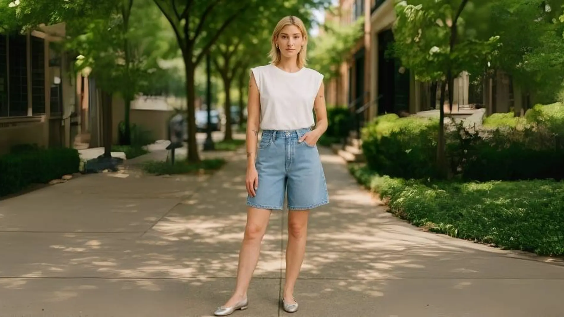 Levi's High Rise Baggy Pantalones Cortos Mujer