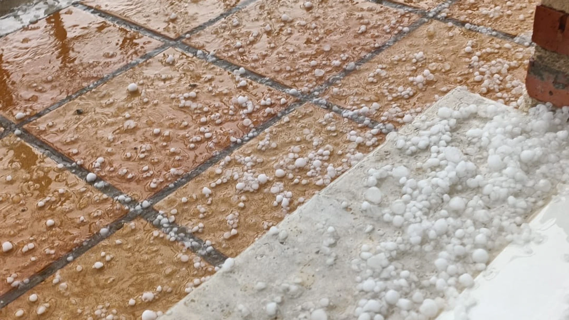 Granizada caída en Valladolid
