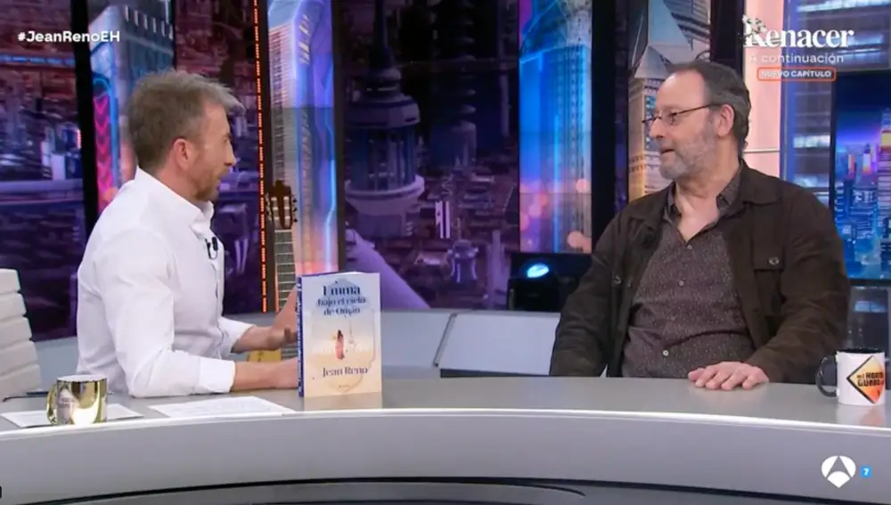 Captura de Jean Reno y Pablo Motos en 'El Hormiguero'