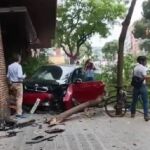 Imagen del accidente en la Calle Via Augusta