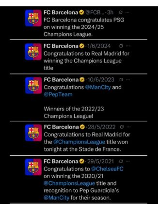 Los mensajes del Barça