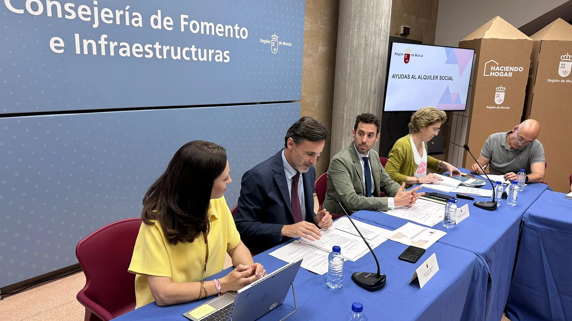 La Mesa del Alquiler Social ayer en su reunión en Murcia