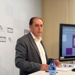 El presidente de la Diputación de Soria, Benito Serrano, explica los acuerdos de la Junta de Gobierno