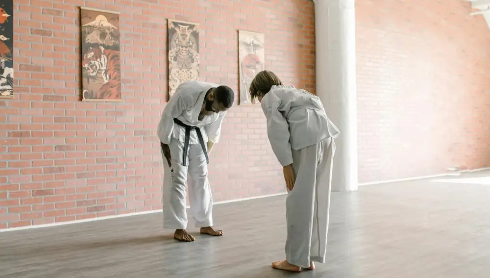 Saludo entre karatekas