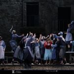 Imagen del pase general de 'La tabernera del puerto', en el Teatro de la Zarzuela