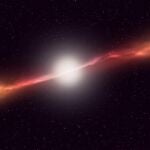 Concepción artística de un agujero negro supermasivo, miles de millones de veces más masivo que el Sol, como los que se encuentran en los centros de las galaxias.
