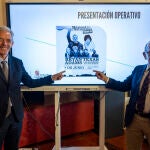 El director general de Infraestructuras y Sostenibilidad Ambiental, José Manuel Jiménez (D), presenta el operativo de Músicos en la Naturaleza 2025. A su lado el delegado territorial de la Junta de CyL, José Francisco Hernández Herrero